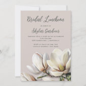 Brautparty Süd Magnolien Blume Einladung (Vorderseite)