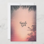 Brautparty Summer Beach Palm Tree String Light Einladung (Rückseite)