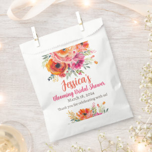 Brautparty Summer Orange und Pink Florals Geschenktütchen