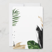 Brautparty "Summer Tropical Blätter Arch Frame" Einladung (Rückseite)