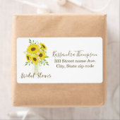 Brautparty Sunflower Address Label (Insitu)