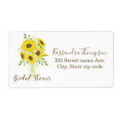 Brautparty Sunflower Address Label (Vorne)