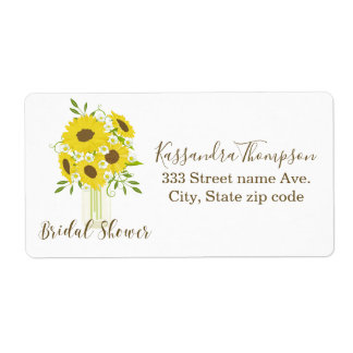 Brautparty Sunflower Address Label