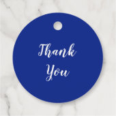 Brautparty Sunflower Blue Geometric Vielen Dank Geschenkanhänger (Rückseite)