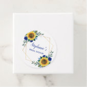 Brautparty Sunflower Blue Geometric Vielen Dank Geschenkanhänger (Beispiel)