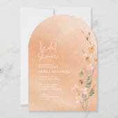 Brautparty "Sunny Wildblume" Peach Arch ID1023 Einladung (Vorderseite)