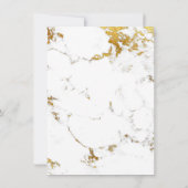 Brautparty Sweet 16. Augen Makeup Gold Marmor Einladung (Rückseite)