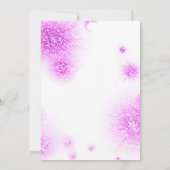 Brautparty Sweet 16. Glitzer Pink White Abstra Einladung (Rückseite)