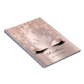 Brautparty Sweet 16. Lashes Pink Spark Lotus Notizblock (Rechte Seite)