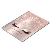 Brautparty Sweet 16. Lashes Pink Spark Lotus Notizblock (Linke Seite)