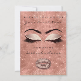 Brautparty Sweet 16. Rose Gold Glitzer Blush Einladung