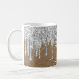 Brautparty Sweet 16. Silver Grey Tropfens Kraft Kaffeetasse