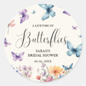 Brautparty-Tabelle über die Lebensdauer von Schmet Runder Aufkleber (Vorderseite)