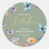 Brautparty-Tabelle über die Lebensdauer von Schmet Runder Aufkleber (Vorderseite)