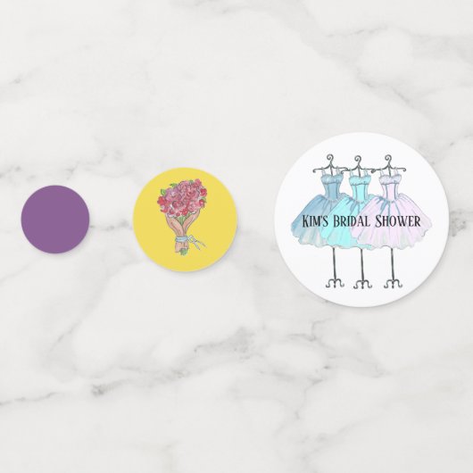 Brautparty Table Confetti Konfetti (Vorderseiten)