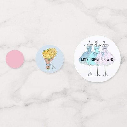 Brautparty Table Confetti Konfetti (Rückseiten)