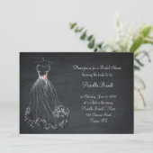 Brautparty, Tafel, Träume kleiden, Pfingstrosen an Einladung (Stehend Vorderseite)