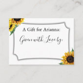 Brautparty-Tag für Aquarellblumen Begleitkarte (Rückseite)