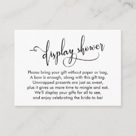 Brautparty-Tag für Schwarzweiß-Elegant-Anzeige Begleitkarte