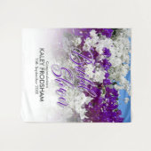 Brautparty Tapestry in Weiß und Lila Wandteppich (Vorderseite (Horizontal))