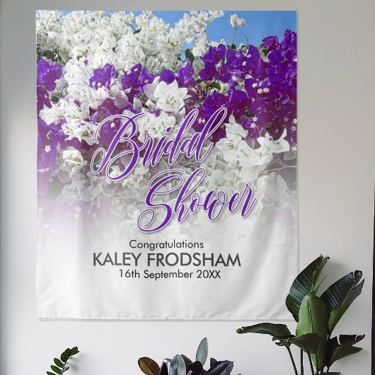 Brautparty Tapestry in Weiß und Lila Wandteppich