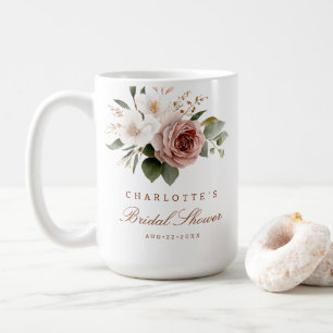 Brautparty-Tasse mit Herbstblumen – Personalisiert Kaffeetasse