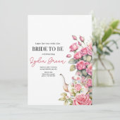 Brautparty Tea Party Bridal Teezeremonie auf dem P Einladung (Stehend Vorderseite)