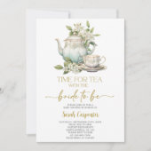 Brautparty Tea Party Einladung (Vorderseite)