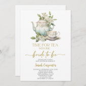 Brautparty Tea Party Einladung (Vorne/Hinten)