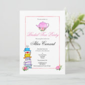 Brautparty Tea Party Einladung (Stehend Vorderseite)