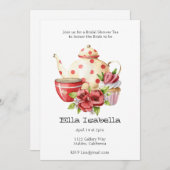 Brautparty Tea Party Einladung (Vorne/Hinten)