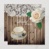 Brautparty Tea Party Einladung (Vorne/Hinten)