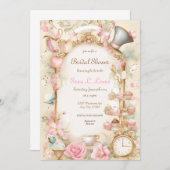 Brautparty Tea Party Einladung Hoch über der Leven (Vorne/Hinten)