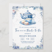 Brautparty Tea Party Einladung, Tee mit der Braut Einladung (Vorderseite)