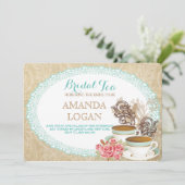 Brautparty Tea Party Einladungen (Stehend Vorderseite)