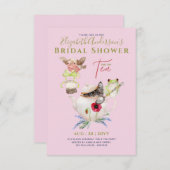 Brautparty Tea Party Einladungen Niedlich Spaß (Vorne/Hinten)