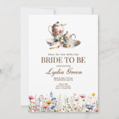 Brautparty Tea Party Zeit für Tee mit Brid Einladung (Vorderseite)