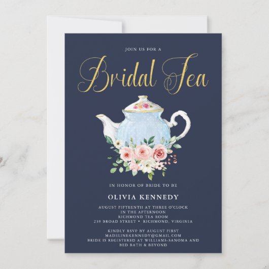 Brautparty Tea Rodelbahn mit Aussicht Einladung (Vorderseite)