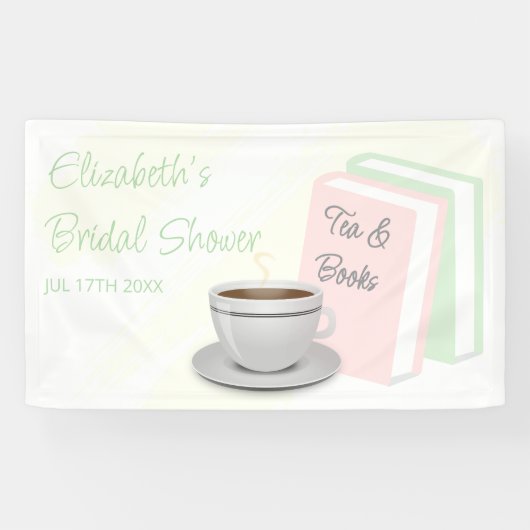 Brautparty Tee & Bücher Banner (Horizontal)