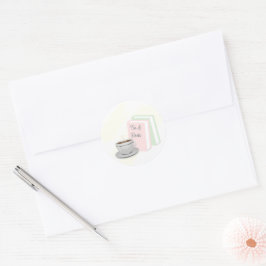 Brautparty Tee & Bücher Runder Aufkleber