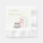 Brautparty: Tee & Bücher Serviette (Vorderseite)