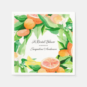 Brautparty Tee Citrus Leaf Orange Lemon Garden Serviette