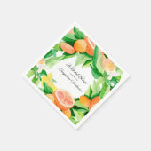 Brautparty Tee Citrus Leaf Orange Lemon Garden Serviette (Ecke)