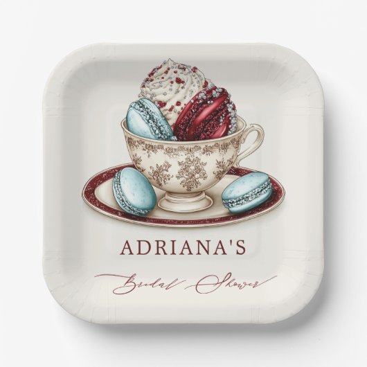 Brautparty Tee Cup Pappteller (Vorderseite)
