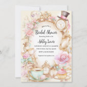 Brautparty Tee Einladung, Alice Tee Party Einladung (Vorderseite)