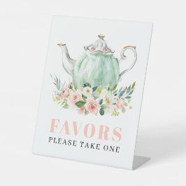 Brautparty Tee Gastgeschenk Pedestal Schild