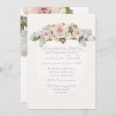 Brautparty Tee Hübsche Rose Sukkulentes Leaf Einladung (Vorne/Hinten)