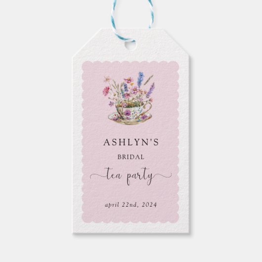 Brautparty Tee-Party-Begrüßungstags Geschenkanhänger (Vorderseite)