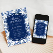 Brautparty Tee Party Blue Chinoiserie Einladung