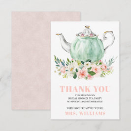 Brautparty Tee Party Danke Karte